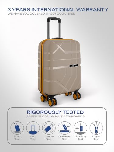 Image of Safari Broadway 8 Wheels 65cm Medium Size Trolley Bag, Hard Case Polypropylene, 360 Degree Wheeling Checkin Luggage for Men & Women, Suitcase for Travel, Trolley Bags for Travel, Fossil