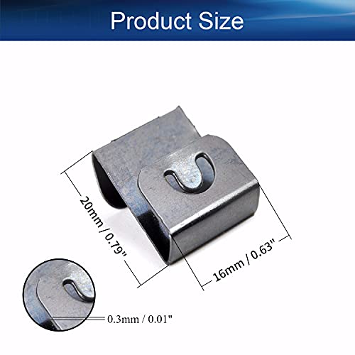 Image of Metal Photo Frames Hanger Hooks Non-Mark Hook Wall Mount Album Picture Hanging Clips 0.01 inch Thick for Hardware Fasteners Home Office Decoration Black Tone 50pcs