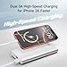EnergyCell Pilot 4GS Portable Charger 12000mAh Fast Charging Power Bank Dual 3A High-Speed Output Battery Pack Compatible with iPhone 16 15 14 13 12 11 and More (Silver)