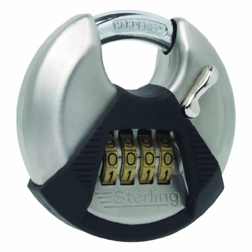 Disc Padlock With Combination 4-dial Lock