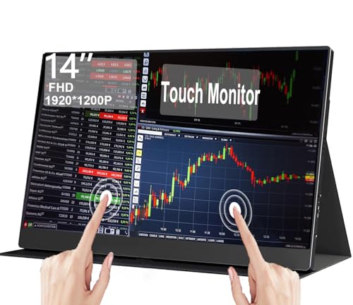 Image of 14 inch Portable Touchscreen Travel Monitor 1920 * 1200P IPS /HDR Laptop Screen Extender for Gaming and Computer Display, Compatible with Laptop PC Phone PS4 /PS5 Switch