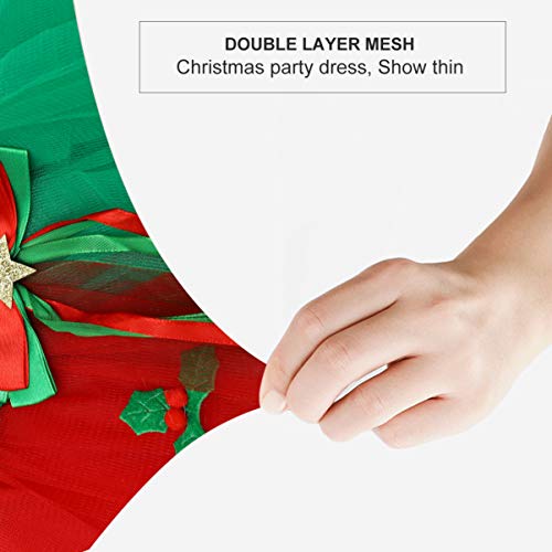 KESYOO Natal Tutu Saia Headband Set Santa Traje ChapÃ©u Vestido de Tule Natal AcessÃ³rios Cosplay De