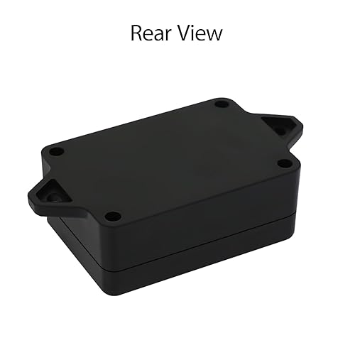 Miniatura 65 de Caja de conexiones impermeable a prueba de polvo IP65 ABS plástico universal para proyectos eléctricos, carcasa negra con oreja fija