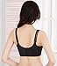 Aivtalk Wirefree Bra Plus Size for Women Soft Cups Seamless Lined Bra Push Up Drawstring Cleavage Bra Black 46D