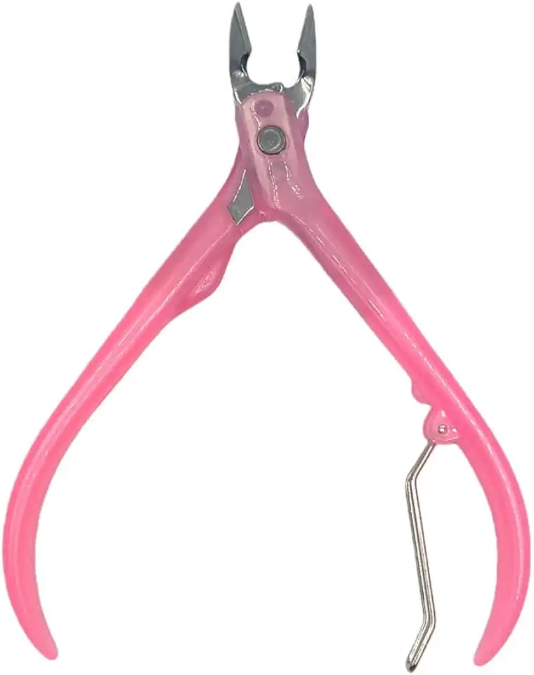 Alicates de Cutícula e Unha com Cabo de Plástico Colorido em Aço Inox para Manicure (Cor Aleatória)