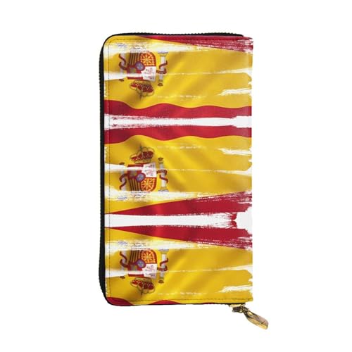 Spain Flag Long Clutch Wallet for Fashionable Women - Lightweight, Durable, Personalized, and Stylish
