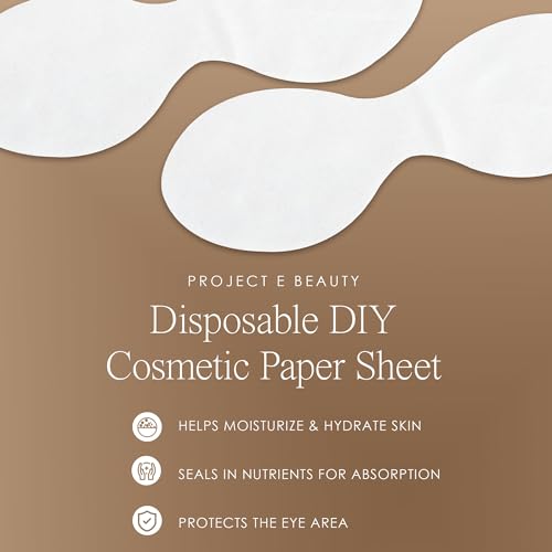 100pcs Disposable DIY Non-Woven Eye Mask Paper by Project E Beauty | DIY Cotton Eye Care Mask | for Skincare & Spa Salon Use | Cosmetic Facial Paper for Toner, Serum, or Lotion (100, Eye Shaped) - Image 3