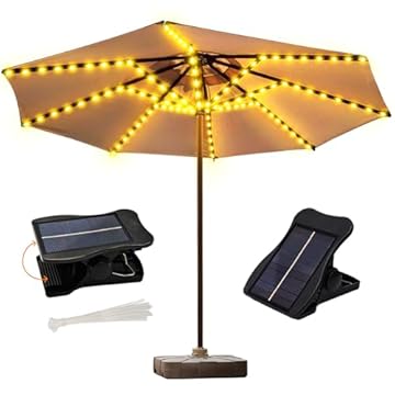 best solar umbrella lights