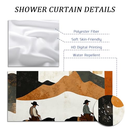 Rideau de douche rétro western pour raviver les souvenirs nostalgiques