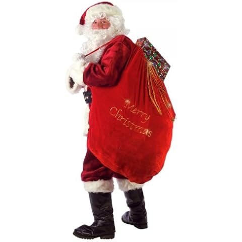 ARAD Large Velvet Embroidered Merry Christmas Santa Present Sack Cover