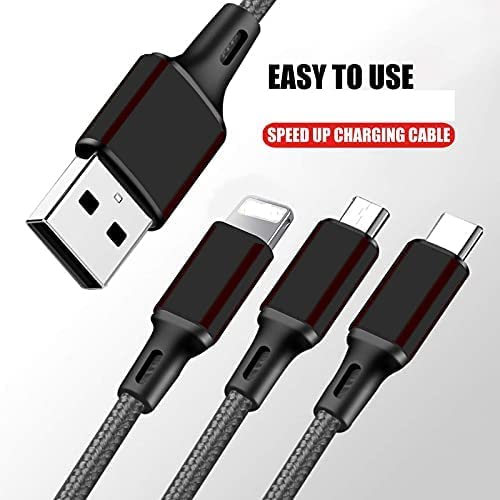 Image of 3 idea Imagine Create Print TESSCO GU-349 3 in 1 USB Cable 1200MM, 3.1A Out Put with Super Fast HIGH Speed Charging