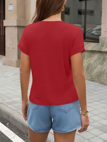 Image of UNCLECAT Womens Crop Tops Loose Fit Cap Short Sleeve Summer Tee