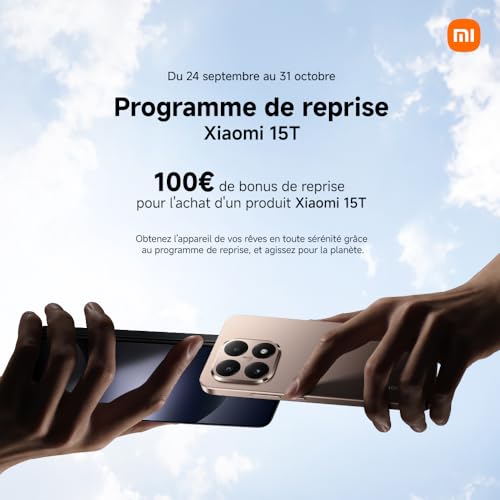 XIAOMI 15T Pro, Smartphone 12 + 512 Go, écran 6,83' 144 Hz avec Protection oculaire, MediaTek Dimensity 9400+, Téléobjectif Leica x5 Pro 50 MP, 5 500mAh, Moka, Chargeur Non Inclus