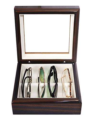 Image of OYOBox Mini Luxury Eyewear Organizer, Wood Display Box for Glasses + Sunglasses