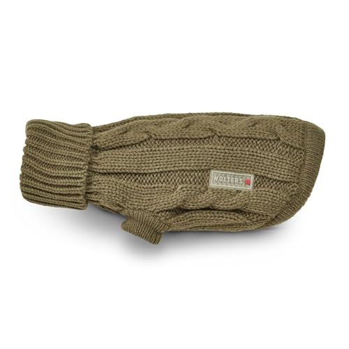 Wolters Zopf-Strickpullover für Mops&Co., Größe:30 cm, Farbe:Olive