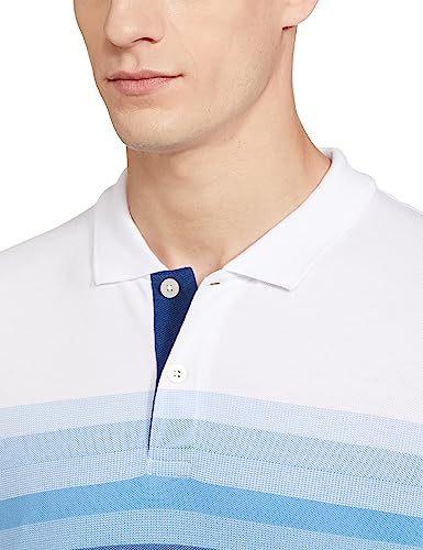 Image of Max Men's Half Sleeves Regular Fit Striped Polo T-Shirt