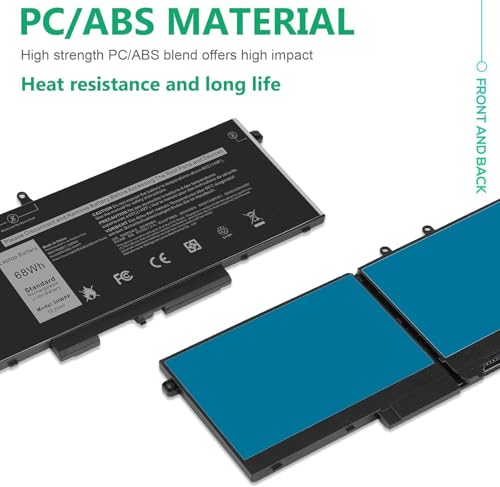 Image of 68Wh 3HWPP Battery for Dell Latitude 5410 5510 5501 5401 5411 5511 Precision 3541 3551,Inspiron 7706 2-in-1, Inspiron 17 7500 7506 2-in-1 Black 03HWPP 10X1J N2NLL 1VY7F 451-BCMN 15.2V (3HWPP)