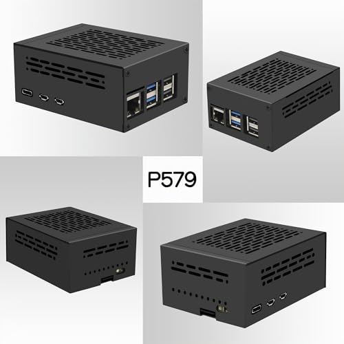 Raspberry Pi 5 metal case con fuente 5.1V 5A y soporte para PCIe NVMe 5