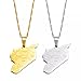 Accessoires für Männer Goldfarbener syrischer Karten-Flaggen-Anhänger-Halsketten-Schmuck Vatertag Weihnachten Geburtstagsgeschenk