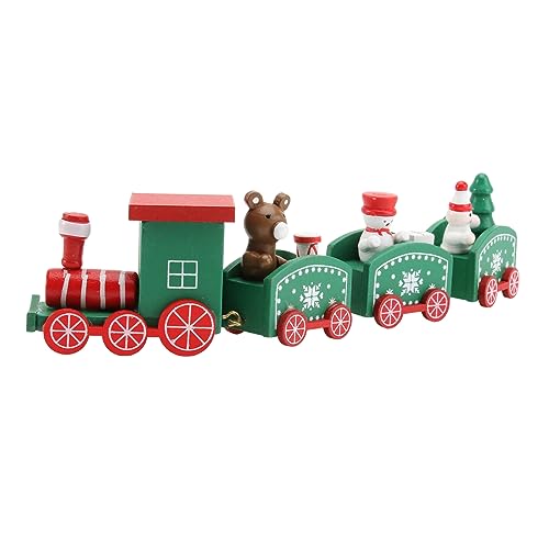 Hemobllo Holzzug Kuchen Dekoration aus Holz Langlebige Party Tortendeko Zug Deko Geburtstag Umweltfreundliche Süße Eisenbahn Figur für Jungen und Weihnachtsdeko