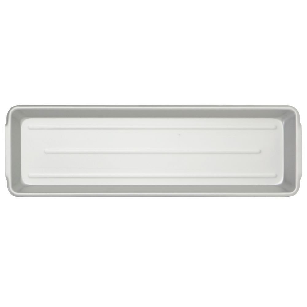 Ribbed Aluminum Meat and Seafood Pan with Handles - 27" L x 8 1/2" W x 2" H