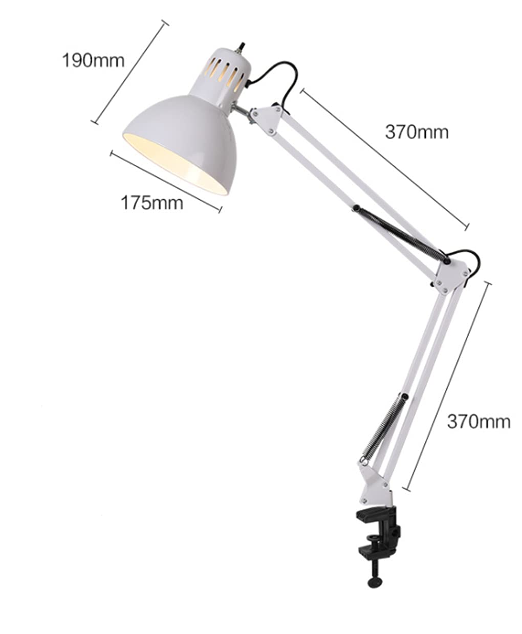 Lampe D'Architecte Pliable LED – Rotative 360° – Pince Et Bras Articulé – USB