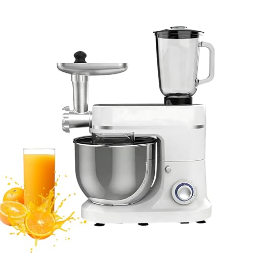 Amasadora Planetaria Multifuncional 1500W, Robot 3-en-1 con Amasadora Planetaria, Batidora, Picadora de Carne, Gancho Amasador y Bol de 10L para Cocina Familiar y Calidad Profesional
