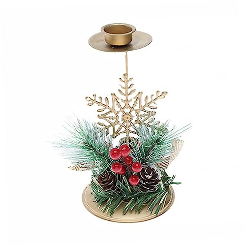 Ciieeo Christmas Candle Holder Snowflake Design Elegant Centerpiece for Holiday Table Decor for Festive Celebrations Construction