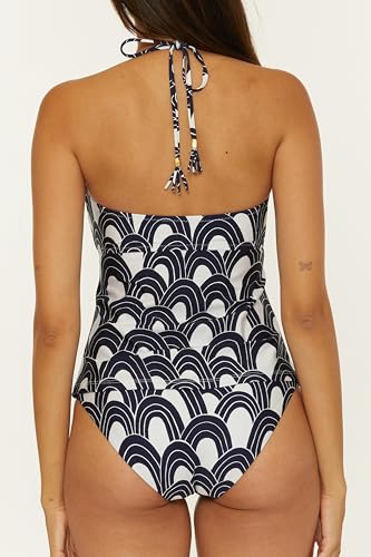 Trina Turk Women's Arches Twist Bandeau Tankini, Adjustable, Swimsuit Tops3