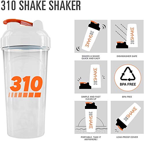 Chocolate Meal Replacement | 310 Shake Protein Powder is Gluten and Dairy Free, Soy Protein and Sugar Free | Includes Clear 310 Shaker and Free Recipe eBook (Digital) | 28 Servings