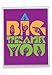 Jumbo Thank You Card with Envelope (8.5" x 11") - 'Big Signs' Greeting Card Featuring Colorful Letters and ASL Sign Language - Hand Gestures, Deaf or Hard of Hearing - Personalized Thanks #J4974ATYG