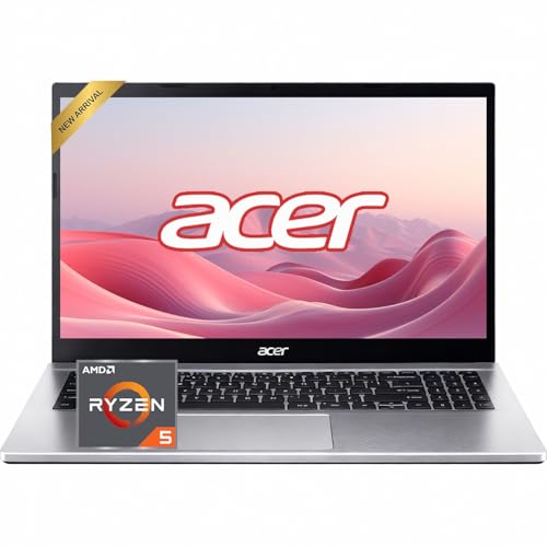 Acer Aspire 15.6' FHD Laptop | AMD Ryzen 5 7520U Processor | 16GB RAM | 512GB PCIe SSD | Webcam | Wi-Fi 6 | Copilot AI | Windows 11 | Silver | 2026 Edition for Business & Home Office