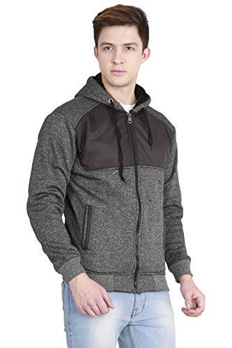 Image of fanideaz Men's Full Sleeve Cotton Fleece Zip Hoodie With Side Pockets