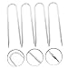 Toyvian 4pcs u Shape Heavy Duty Ground Stakes for Plant Stake Tent Pegs Garden Swing