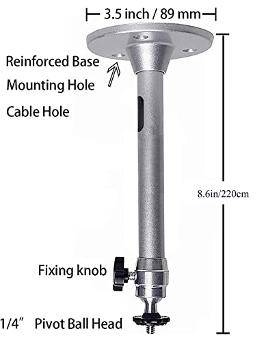 Universal Mini Projector Mount Projector Ceiling Mount 360° Rotatable 180° Tilt Mini Projector Wall Mount Hanger With Length 8.6In/22Cm For Projectors Cctv Dvr Camera Led Light For Home Theater Office #TOP2