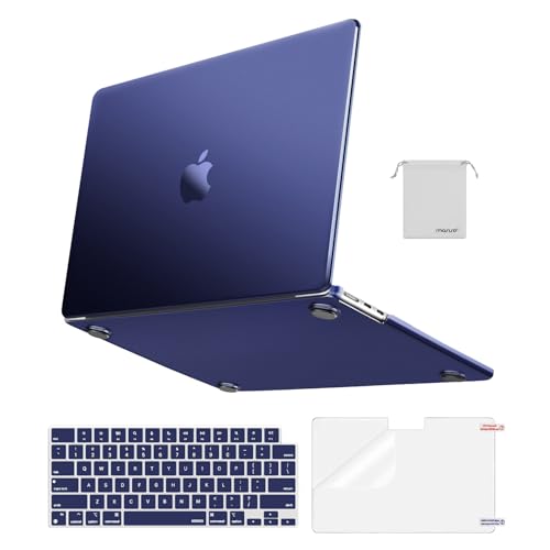 Image of MOSISO Compatible with MacBook Air 13 inch Case M5 2026 M4 M3 M2 2025-2022 A3449 A3240 A3113 A2681, 4 in 1 Kit Matte Hard Shell for MacBook Air 13.6 Case, Anti-Fingerprints&Ultra-Thin, Navy Blue