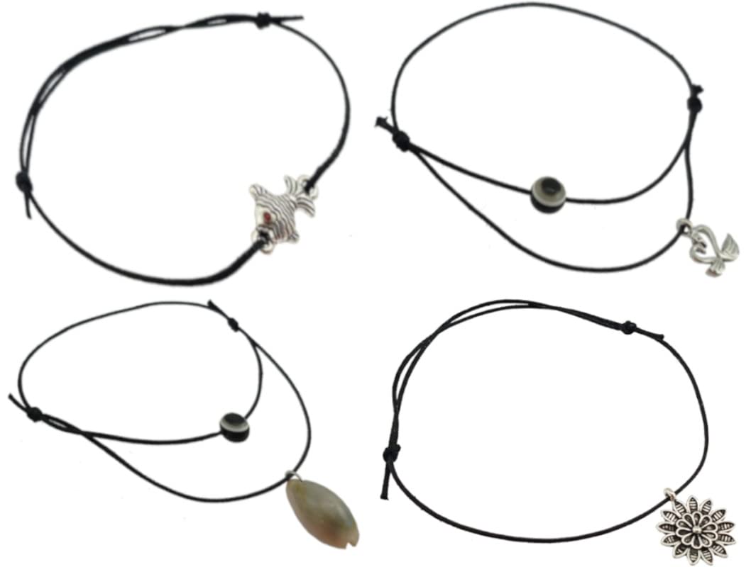 See full amazon price history chart for High Trendz Latest Trend 4 Pcs Combo Black Thread Knot with Oxidised Single Charms Adjustable Anklets For Women and Girls (4CK-COMBO-4) High Trendz Latest Trend 4 Pcs Combo Black Thread Knot with Oxidised Single Charms Adjustable Anklets For Women and Girls (4CK-COMBO-4) (B09MVVG3P2) Amazon Price History, Amazon Price Tracker