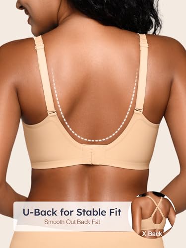 Jelly Bras for Women No Underwire - S-2XL Deep-V Wireless Seamless Bralette with Support, Comfortable Padded T-Shirt Bra4
