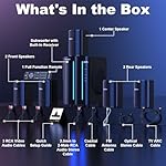 Bobtot Surround Sound Systems Home Theater System - 800 Watts Peak Power 6.5" Subwoofer 5.1/2.1 Wired Stereo Speakers Strong Bass with HDMI ARC Optical AUX Bluetooth Input - Image 5