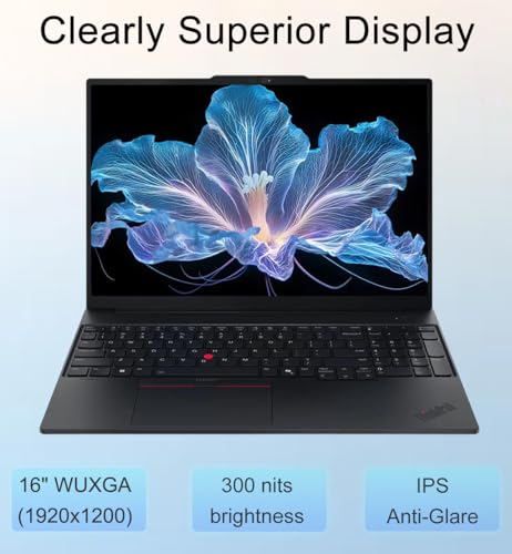Image of Lenovo ThinkPad E16 Gen 3 Business AI PC Laptop (16 inch FHD+ Anti-Glare, Intel 16-Core Ultra 7 255H (> i7-13700H), 16GB DDR5 RAM, 512GB SSD) Fingerprint, 5MP Webcam, Thunderbolt 4, Win 11 Pro, 2025