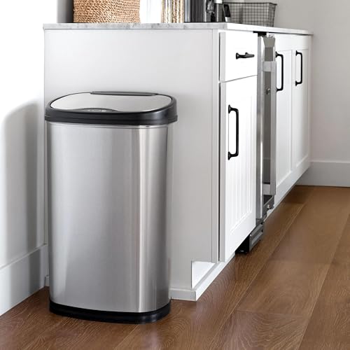 Caneca de basura kitchen touchless acero inoxidable 13 gal miniatura 3