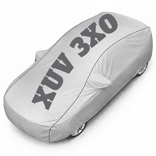 Image of Superior Grade Quality Xuv3xo Cover (All Variants) Car Body Cover - 100% Waterproof Custom Fit with Mirror Pockets | Triple-Stitched Elastic Design, Heat Reflective, Anti-Dust, All-Weather
