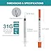 U-100 syringes with needle - 1ml 31G ( 31 gauge ) 5/16 inch syringe with needles scale in 100 units , 1 ml / 1cc Pack of 30