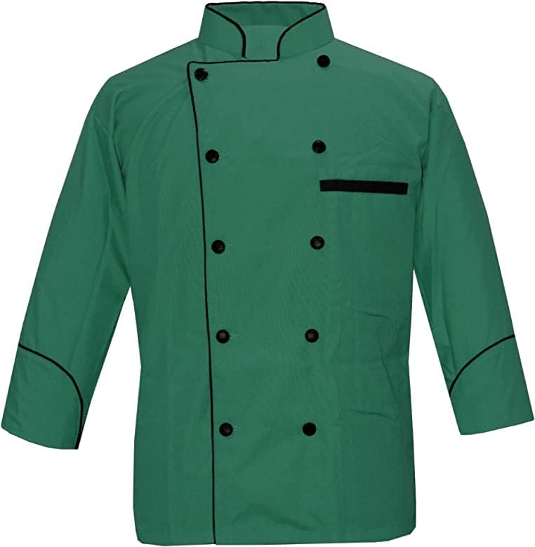 Men's Chef Coat Full Sleeve Jacket Multicolored Piping Exclusive Chef Jacket Size (XS-6XL)