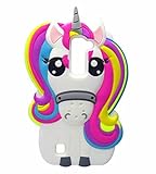Awin 3D Cute Cartoon Rainbow Unicorn Horse Animal Soft Silicone Rubber Case for LG K10/LG Premier...