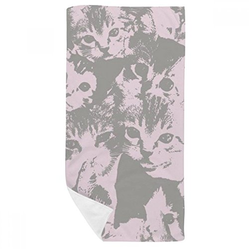 Serviette de bain chat cadeau idéal pet lover imprimé multicolor 35x70cm - 2