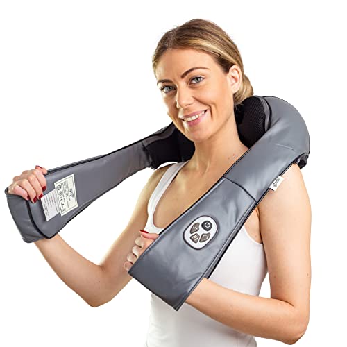 ORIGINAL Munich Spring® Shiatsu Nackenmassagegerät mit Wärme & echten Jadesteinen Munich Spring, bis zu 7 Jahre Garantie: kabelloses Massagegerät mit Akku für Nacken, Schulter und Rücken Cover