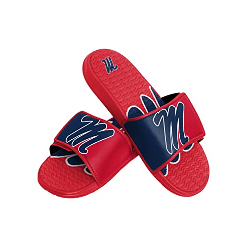 FOCO NCAA Mens Colorblock Big Logo Gel Slides - M