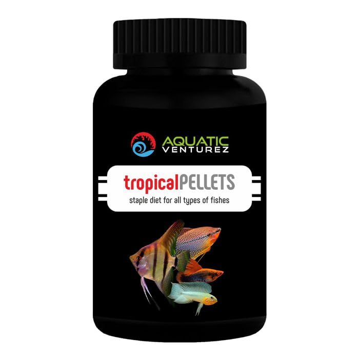 Aquatic Venturez Tropical Pellets | Size: 100 Grams | Aquarium Tropical Fish Food | Indian Fish Monsters (IFM),All Life Stages