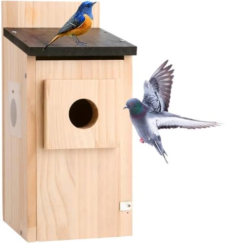 Wood Bird Houses for Outside,Wooden Blue Bird Nesting Boxes for Outdoor ...